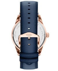 Fossil Men's Pearson Multi-function Navy Leather Watch 42mm