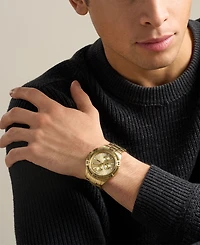 Fossil Men's Garrett Multi-Function Gold-Tone Stainless Steel Watch 44mm