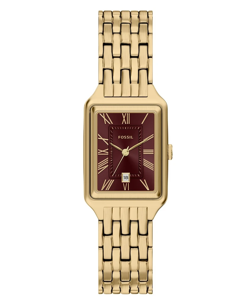 Fossil Women's Raquel Three-Hand Date Gold-Tone Stainless Steel Watch 23mm