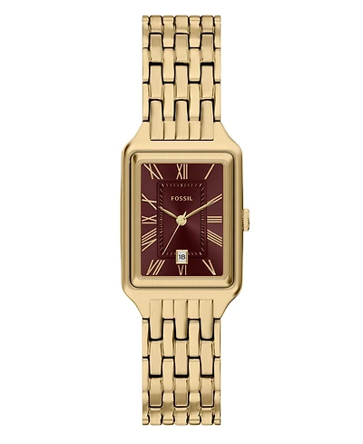 Fossil Women's Raquel Three-Hand Date Gold-Tone Stainless Steel Watch 23mm
