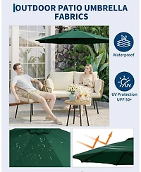 gaomon Garden Backyard 9Feet Outdoor Patio Market Table Umbrella for Deck and Poolside