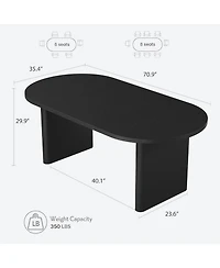 gaomon 70.8" Oval Dining Table for 6-8, Thick Wooden Base