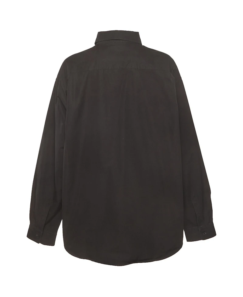 Pre-Owned Balenciaga Women's Oversized Logo-Embroidered Cotton Button-Down Shirt