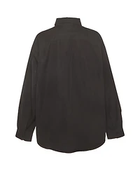Pre-Owned Balenciaga Women's Oversized Logo-Embroidered Cotton Button-Down Shirt