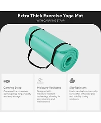 Aofar Yoga Mat Thick High Density Exercise Carrying Strap