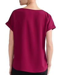 Jones New York Plus Short-Sleeve Round Neck Top
