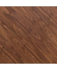 Clihome 42 inch Modern Minimalist Brown Wood Grain Round Dining Table Suitable for 4-6