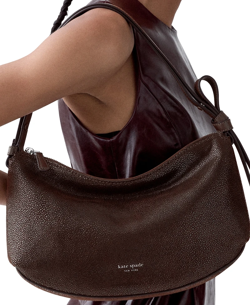 kate spade new york Loop Dot Suede Medium Shoulder Handbag