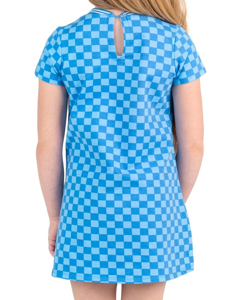 Rare Editions Girls' 2T-6X Checkered Applique Knit Dress