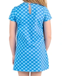 Rare Editions Girls' 2T-6X Checkered Applique Knit Dress