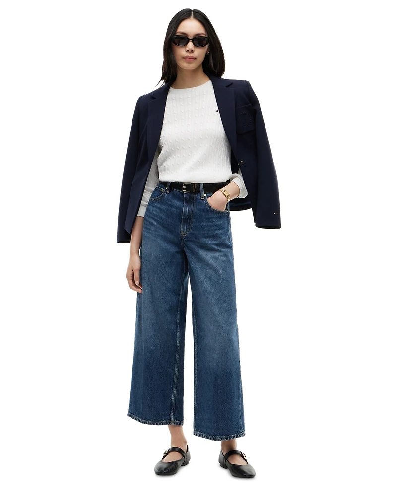Tommy Hilfiger Women's Indie High-Rise Wide-Leg Jeans