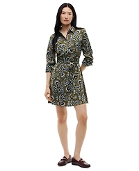 Tommy Hilfiger Women's Long-Sleeve Paisley-Print Shirt Dress