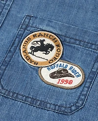 abercrombie kids Boys' 5-18 Long-Sleeve Denim Patch Shirt