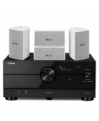 Yamaha Rx-A2A 7.2-Channel 8K Av Receiver with 4 White Speakers