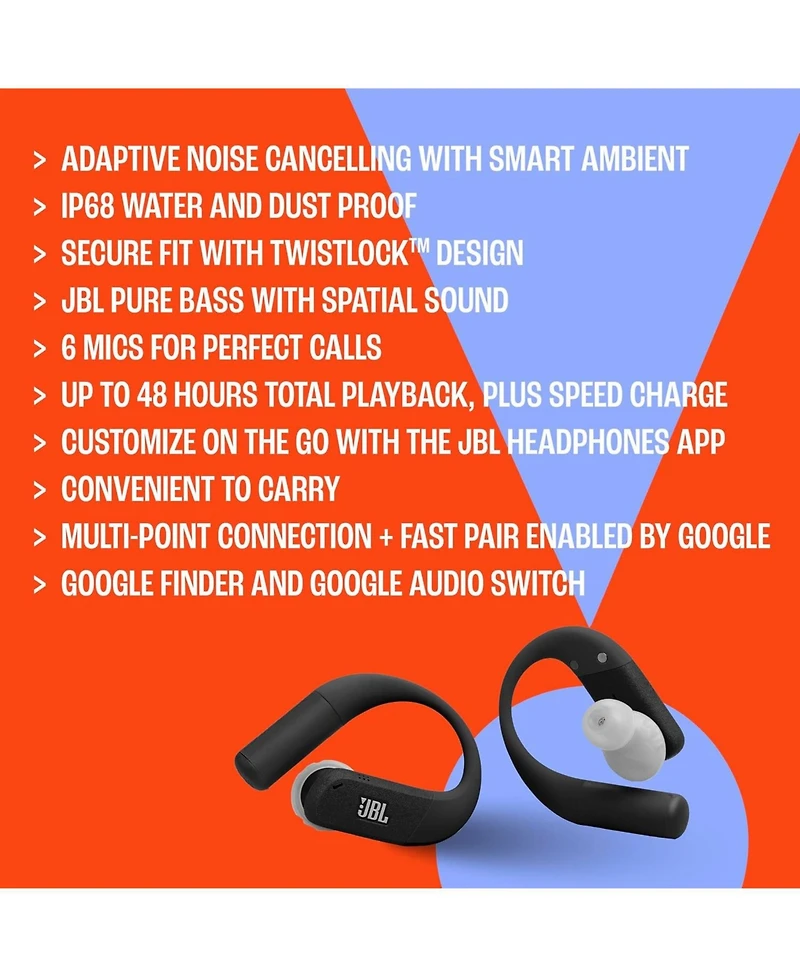 Jbl Endurance Peak 4 Wireless Noise-Cancelling Sport Earbuds