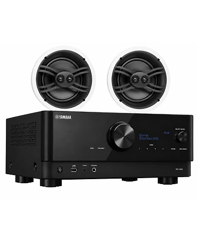 Yamaha Rx-V6A 7.2-Channel Av Receiver with In-Wall Speakers