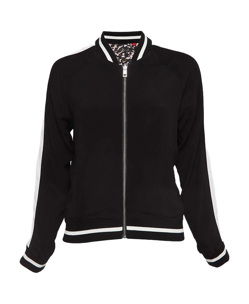 Pre-Owned Zadig & Voltaire Women's Printed Crepe Reversible Billy Leo Jacket