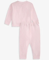 First Impressions Baby Girls' 0M-24M Heart-Print Sweatshirt and Sweatpants, 2-Piece Set, Macy's Exclusive