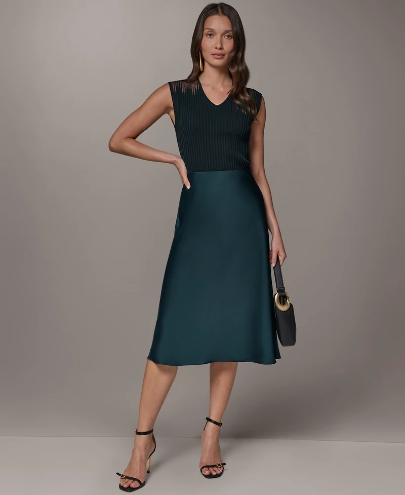 Donna Karan New York Women's Bias A-Line Midi Skirt