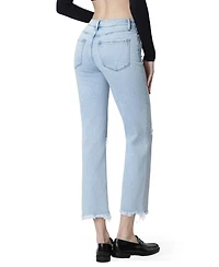 Vervet Women's High Rise Distressed Ankle Straight Jeans