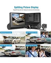 Neewer 3-Lens 4" Car Dvr Dash Camera