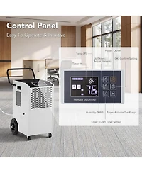 Tribesigns 154 Pints Commercial Dehumidifier with Pump and Drain Hose, Heavy Duty Commercial Dehumidifier for Up to 7000 Sq. Ft Large Spaces