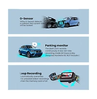 Neewer Front and rear Dash Cam, with 64GB card, 3.8 "4K Uhd Wifi Gps touchscreen