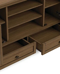 Simpli Home Warm Shaker Solid Wood Tv Media Stand