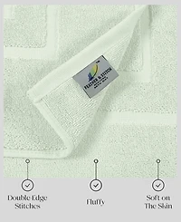 Feather & Stitch, Ny Cotton Super Absorbent Terry 2-Piece Bath Mat Set