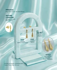 Chic 14K Gold Plated cubic zirconia Drop Earrings