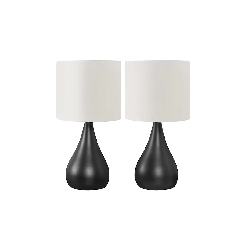 Sofucor 18" Lighting, Set Of 2 Table Lamp Contemporary