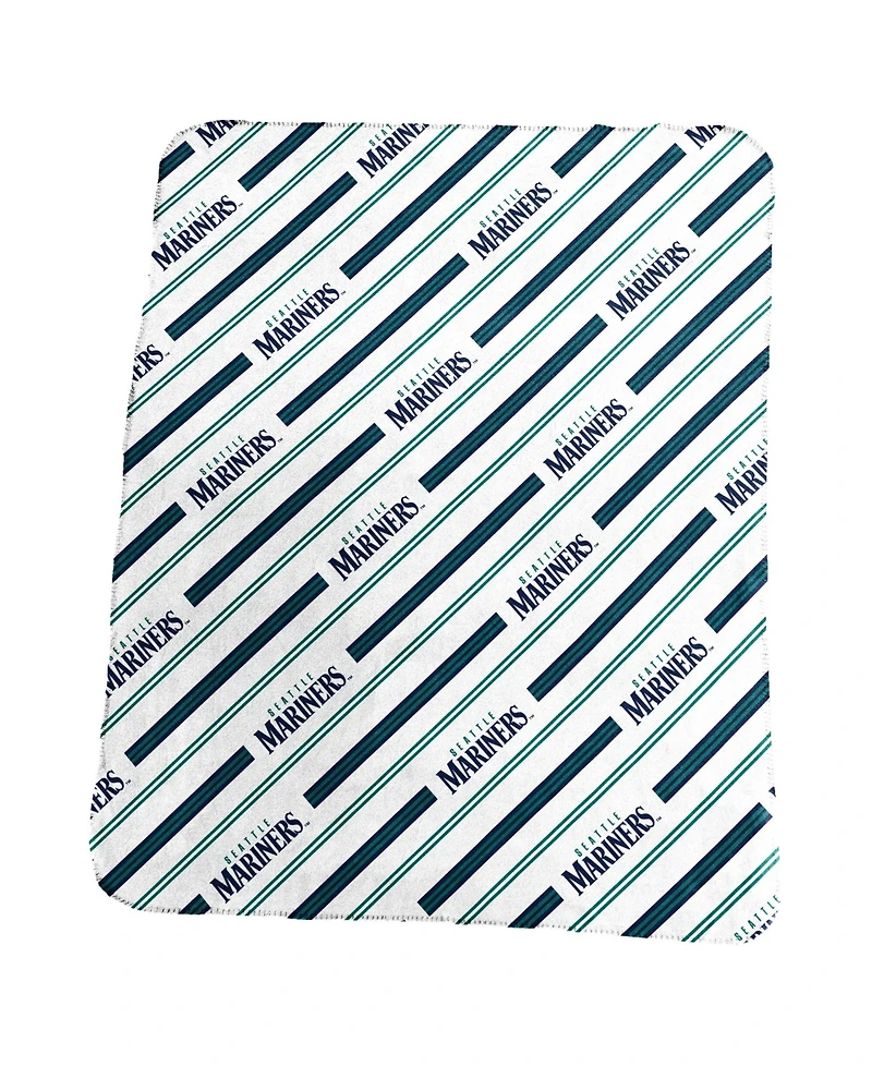 Logo Brands Seattle Mariners 50" x 60" Classic Vertical Stripe Fleece Throw