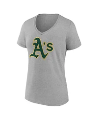 Logo Athletic Women's Gray Athletics V-Neck T-Shirt