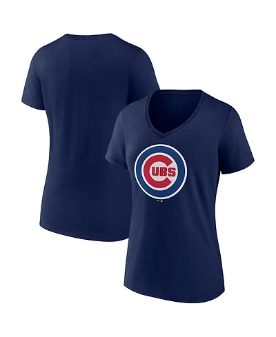 Logo Athletic Women's Navy Chicago Cubs V-Neck T-Shirt