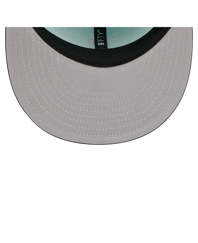 New Era Men's Turquoise/Charcoal Detroit Tigers Two-Tone Color Pack 9FIFTY Snapback Hat