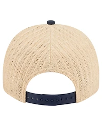 New Era Men's Navy/Natural New York Yankees Grained 9FIFTY A-Frame Trucker Adjustable Hat