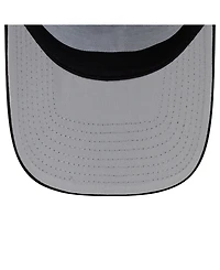 New Era Men's Black Los Angeles Dodgers Side Script 9FORTY A-Frame Trucker Adjustable Hat