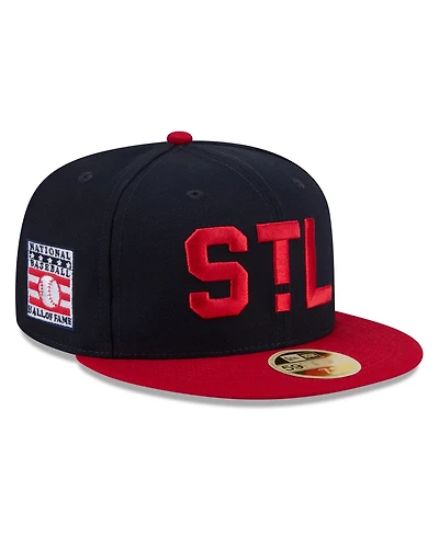 New Era Men's Navy/Red St. Louis Cardinals 2026 Baseball Hall of Fame 59FIFTY Fitted Hat