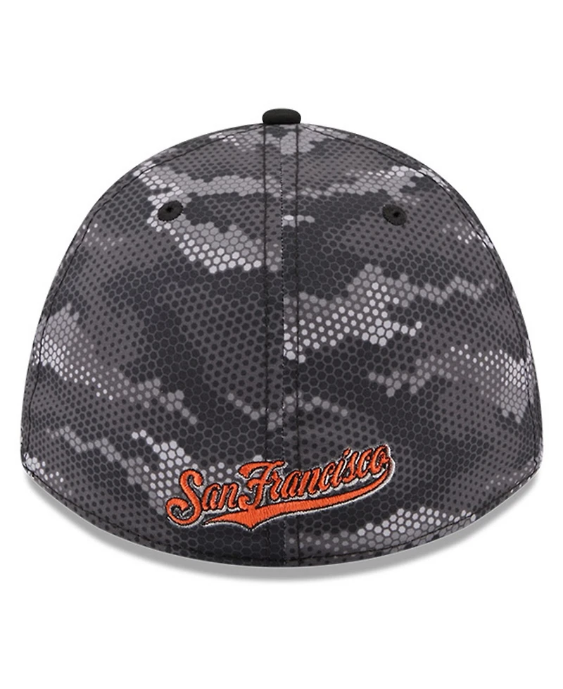 New Era Men's Black San Francisco Giants Camo 39THIRTY A-Frame Flex Hat