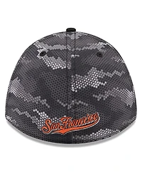 New Era Men's Black San Francisco Giants Camo 39THIRTY A-Frame Flex Hat