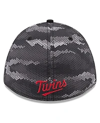 New Era Men's Black Minnesota Twins Camo 39THIRTY A-Frame Flex Hat