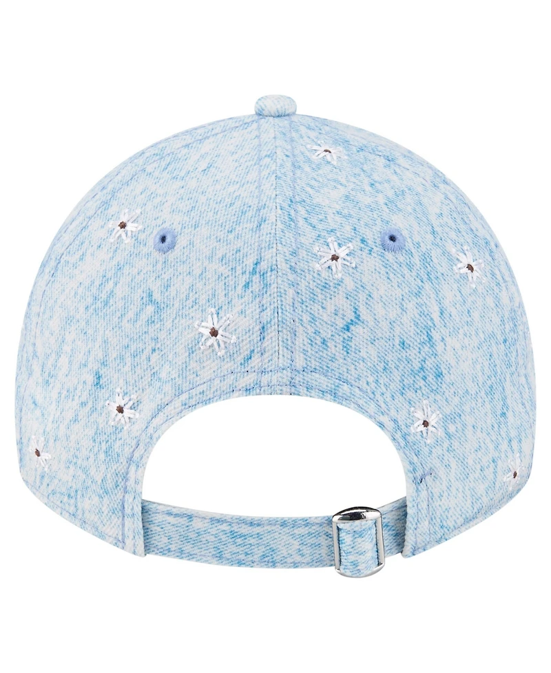 New Era Women's Light Blue San Diego Padres Daisy All Over 9TWENTY Adjustable Hat