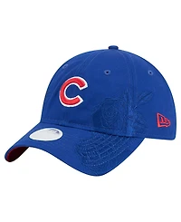 New Era Women's Royal Chicago Cubs Roses 9TWENTY Adjustable Hat