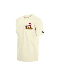 New Era Men's Natural Boston Red Sox Dia de los Muertos Sugar Skull T-Shirt