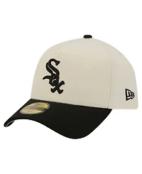 New Era Men's Cream Chicago White Sox Chrome A-Frame 59FORTY Fitted Hat