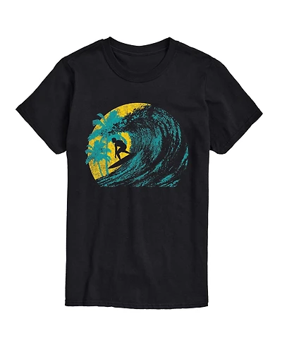 Airwaves Men's Retro Surfer Palm Tree Graphic T-Shirt
