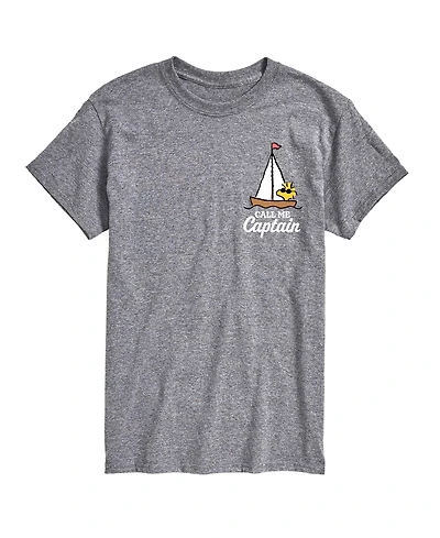 Airwaves Men's Peanuts Woodstock Call Me Captain Graphic T-Shirt