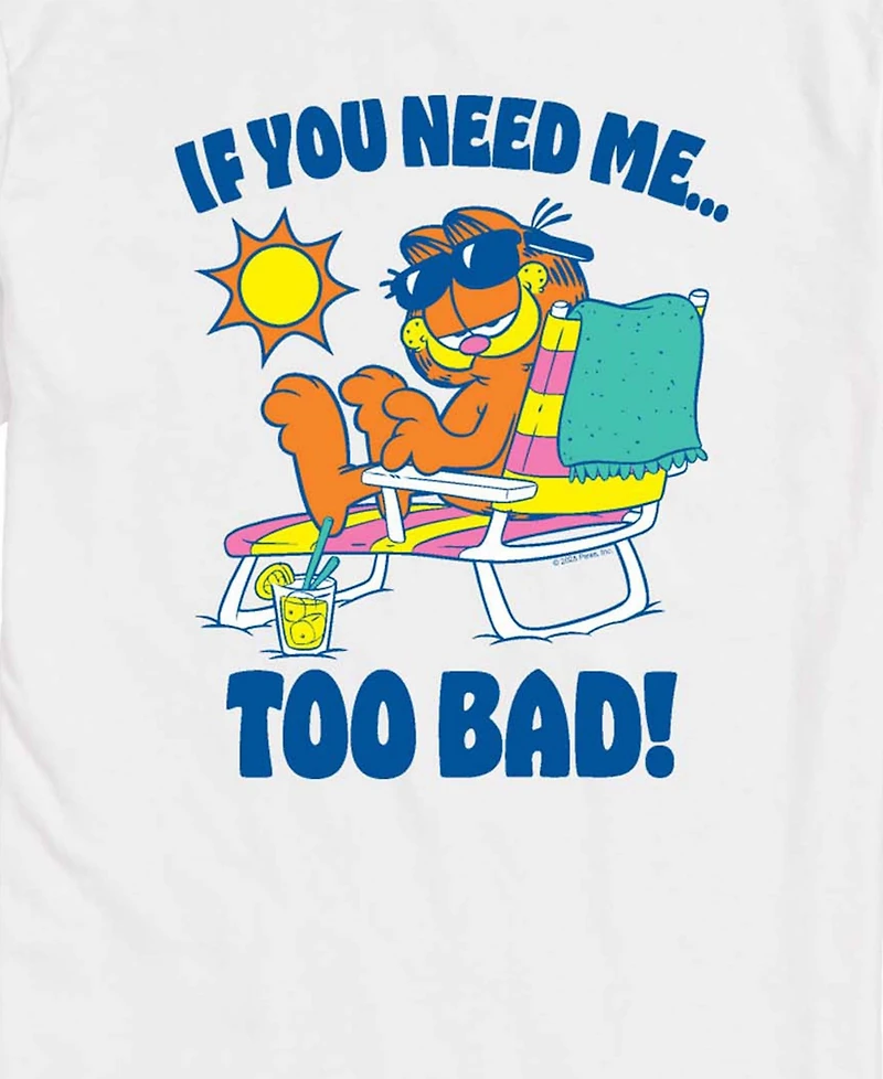 Airwaves Men's Garfield Too Bad Graphic T-Shirt