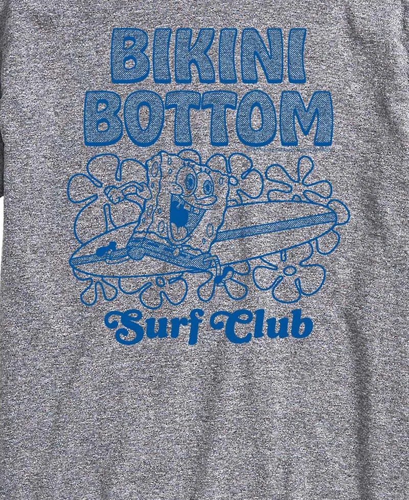 Airwaves Men's Sponge Bob Square Pants Bikini Bottom Surf Graphic T-Shirt