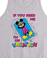 Airwaves Men's Disney Mickey On Vacation Graphic Tank Top